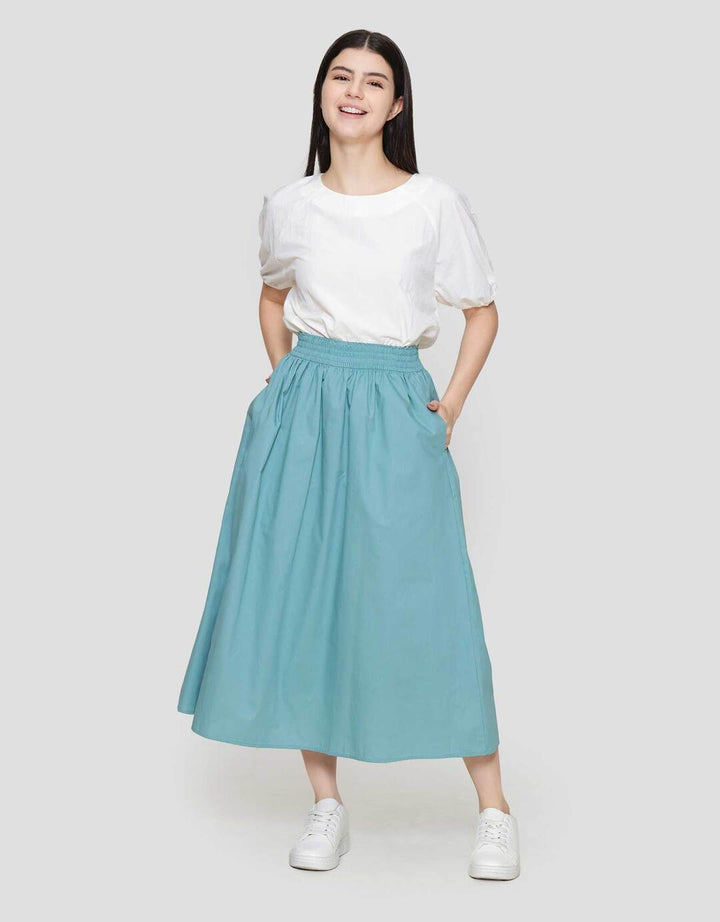 Suko Woven Bottom Women's Midi Skirt