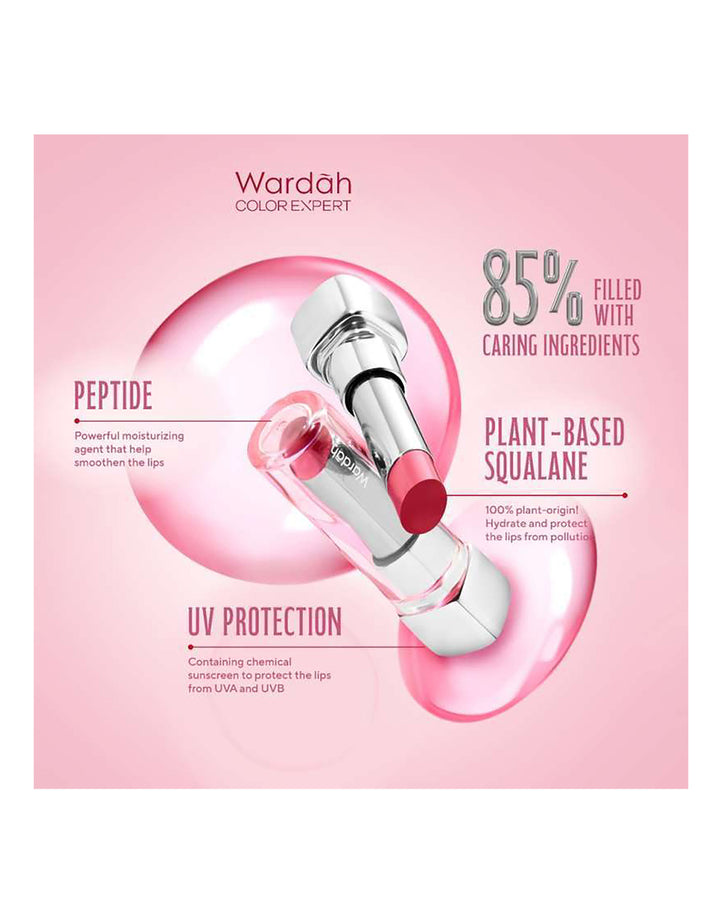 Wardah Glossicle Peptide Balm - 01 Sparkling Peach