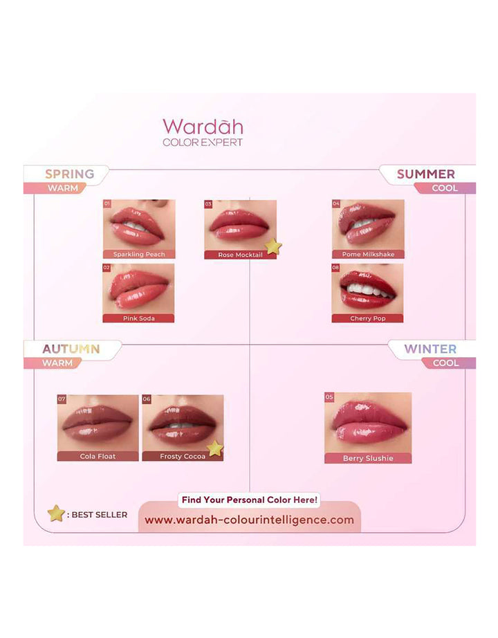 Wardah Glossicle Peptide Balm - 01 Sparkling Peach