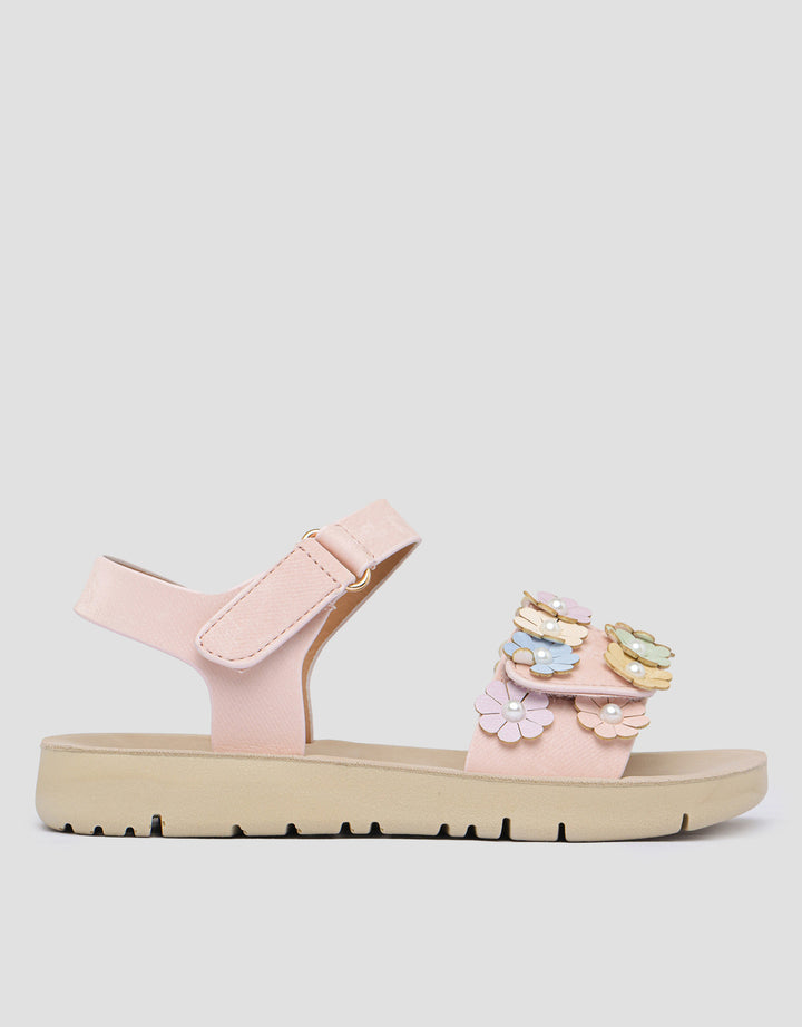 Nevada Ankle Strap Flower Sandal Anak Perempuan