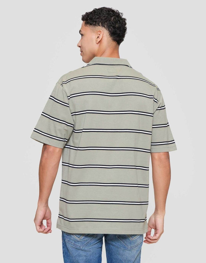Nevada Yarndyed Stripe Kaos Polo Pria