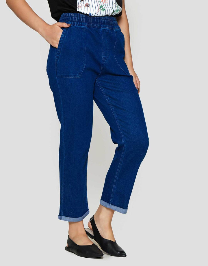 St. Yves Full Elastic Drawstring Celana Denim Wanita