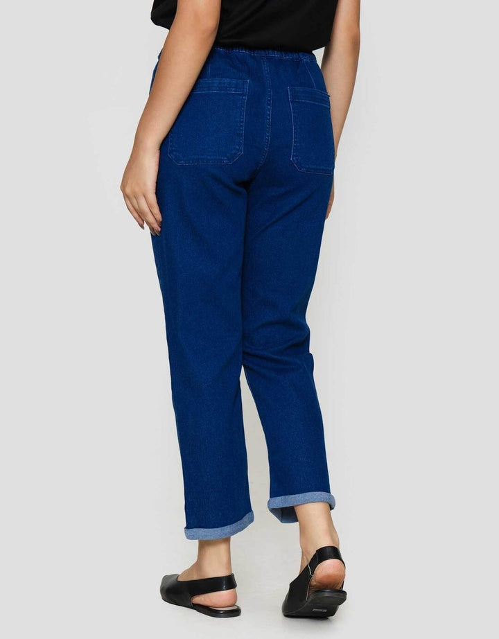 St. Yves Full Elastic Drawstring Celana Denim Wanita