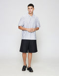 ZES Textured Stripe Polo Lengan Pendek Pria PLA205
