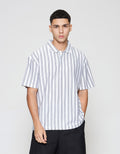 ZES Textured Stripe Polo Lengan Pendek Pria PLA205