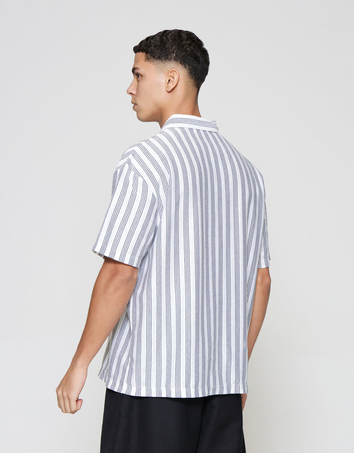 ZES Textured Stripe Polo Lengan Pendek Pria PLA205