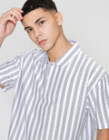 ZES Textured Stripe Polo Lengan Pendek Pria PLA205