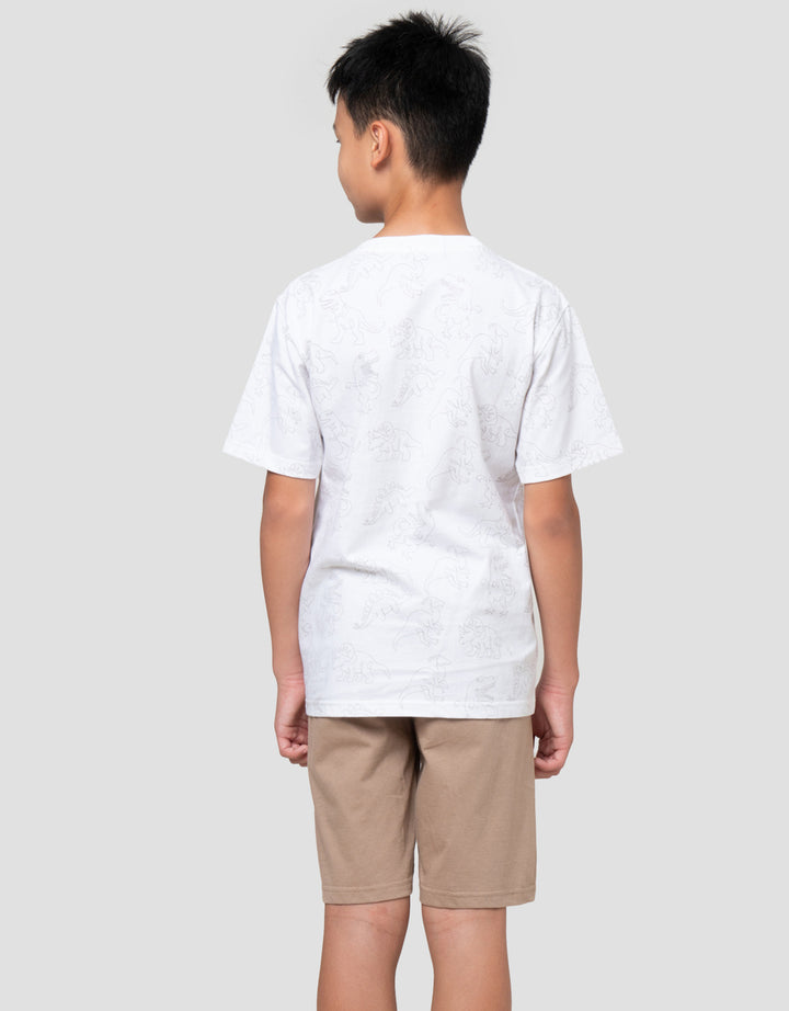 Nevada Full Print Dino Pakaian Setelan Anak Laki-laki