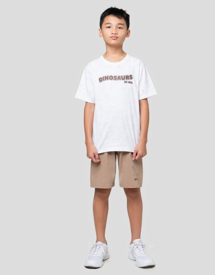 Nevada Full Print Dino Pakaian Setelan Anak Laki-laki