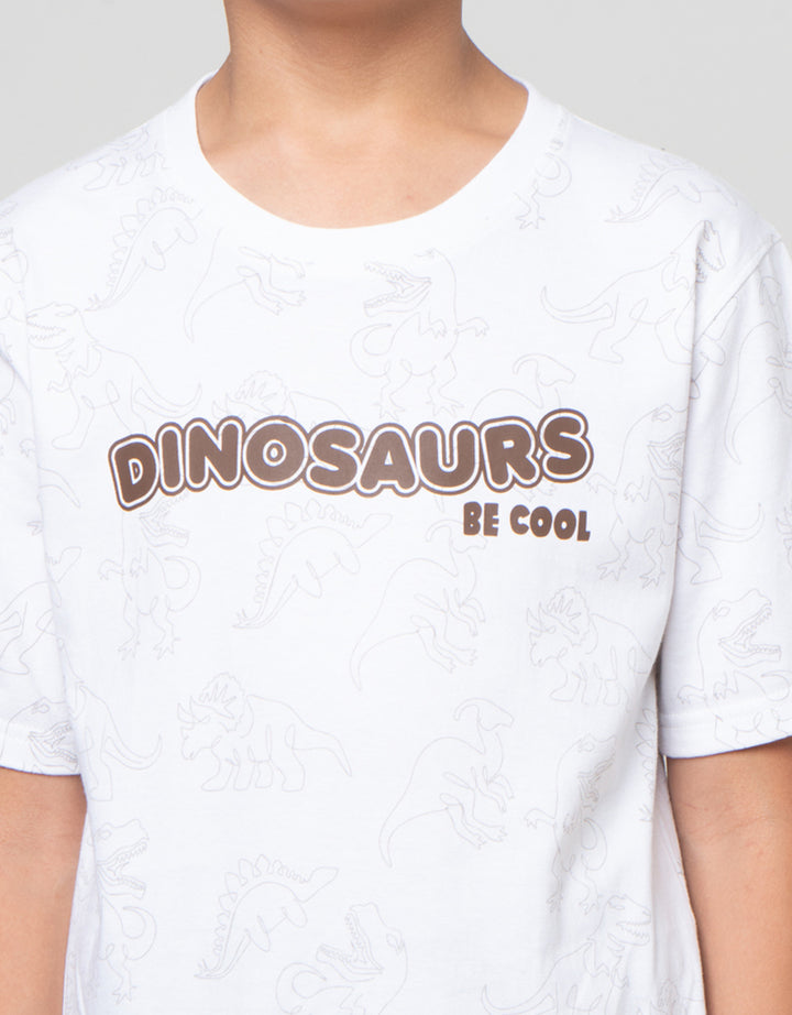 Nevada Full Print Dino Pakaian Setelan Anak Laki-laki