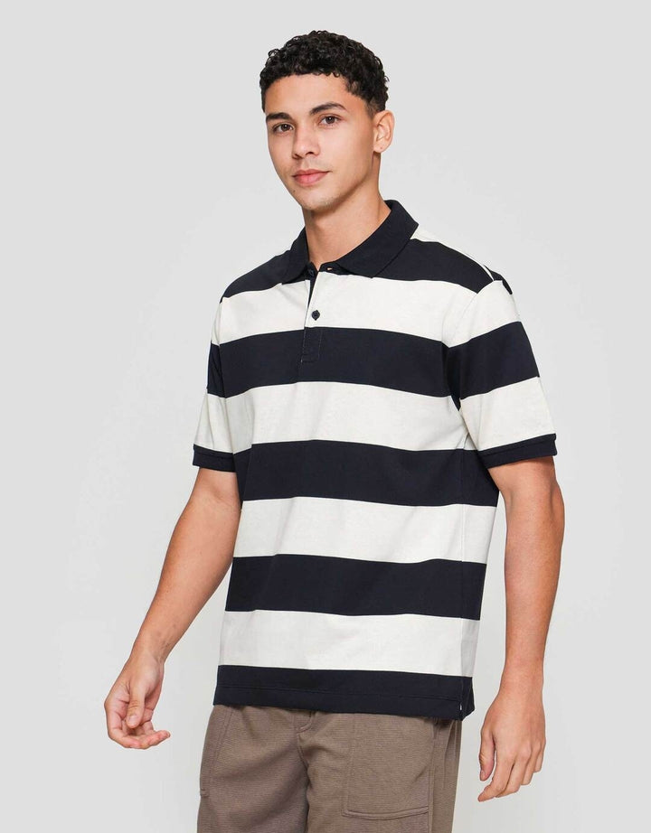 Cole Stripes Rugby Kaos Polo Pria