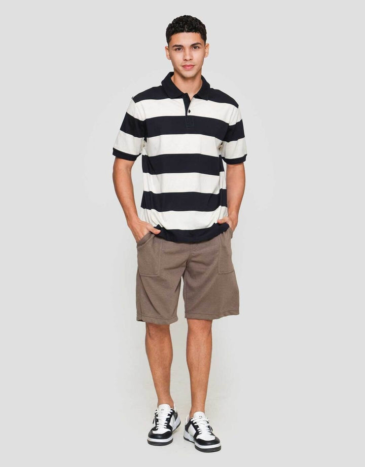 Cole Stripes Rugby Kaos Polo Pria