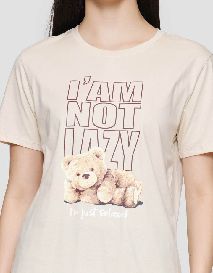 Nevada Solid Reg Comb Im Not Lazy Kaos Wanita