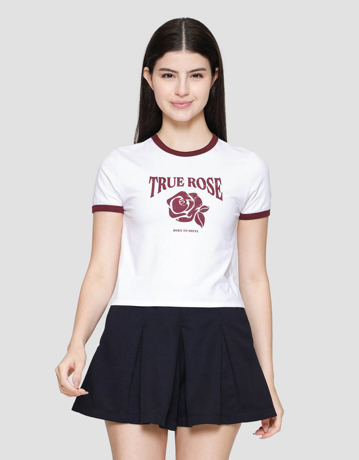 Nevada Solid Bt Rose Kaos Wanita