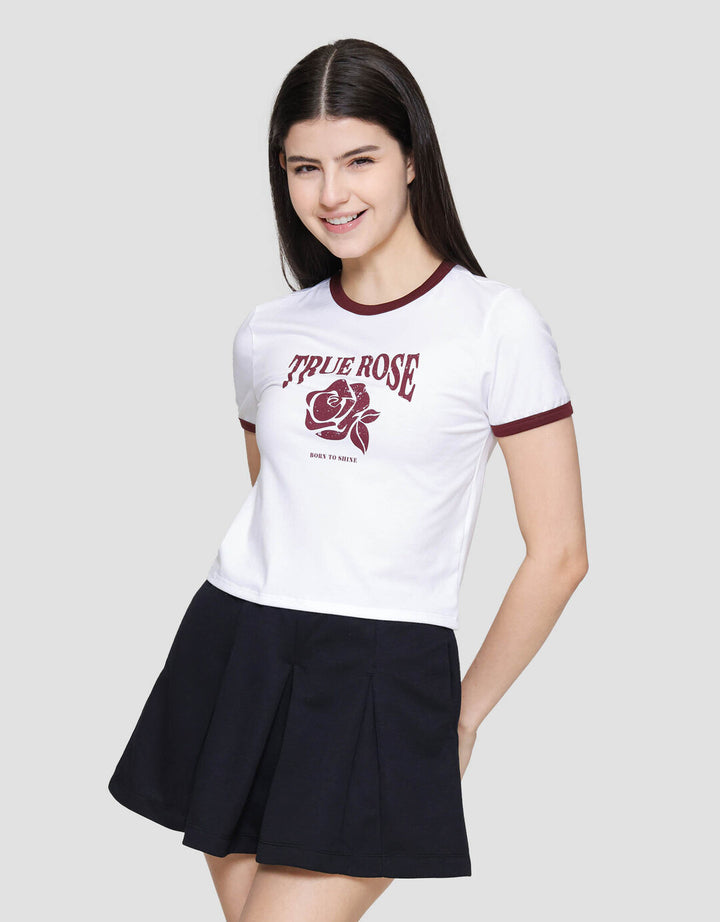 Nevada Solid Bt Rose Kaos Wanita