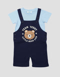 Little M Knit Team Teddy Chenille Jumpsuit Overall Anak Laki-laki