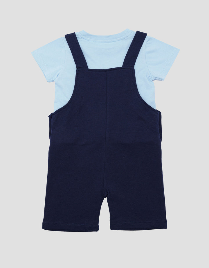 Little M Knit Team Teddy Chenille Jumpsuit Overall Anak Laki-laki