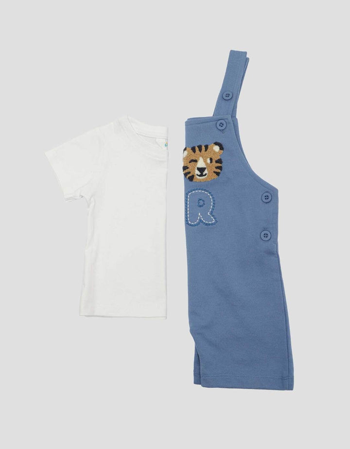 Little M Knit Roar Chenille Jumpsuit Overall Anak Perempuan