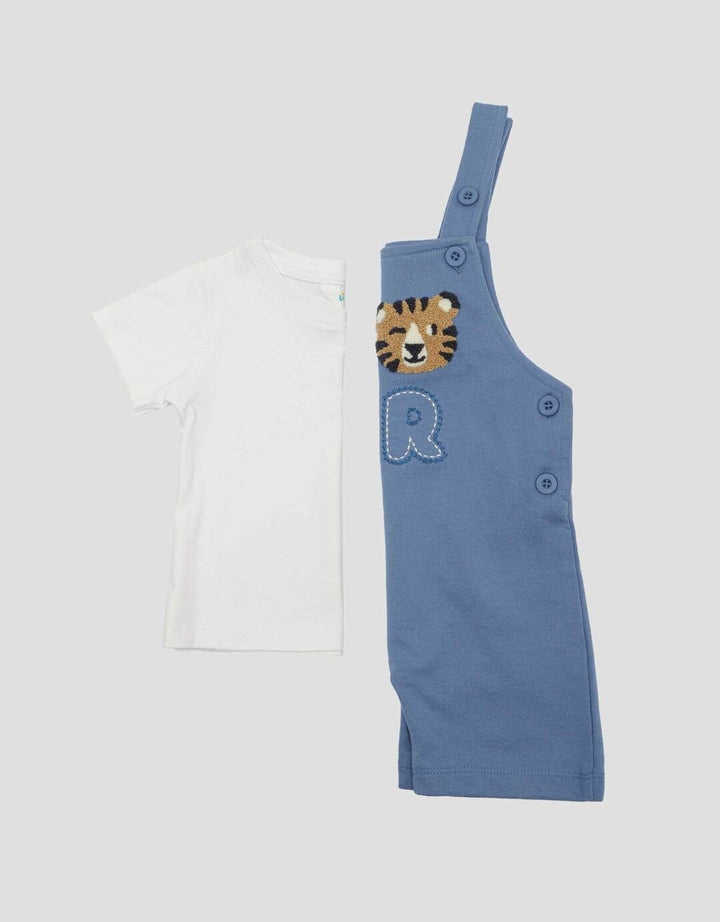 Little M Knit Roar Chenille Jumpsuit Overall Anak Perempuan