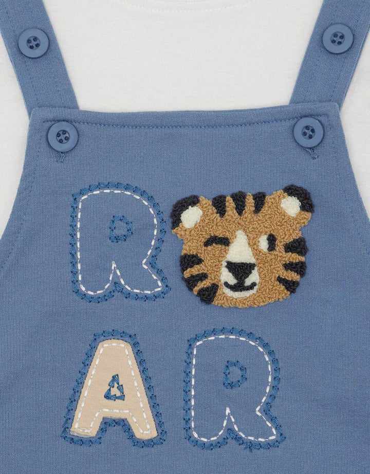 Little M Knit Roar Chenille Jumpsuit Overall Anak Perempuan