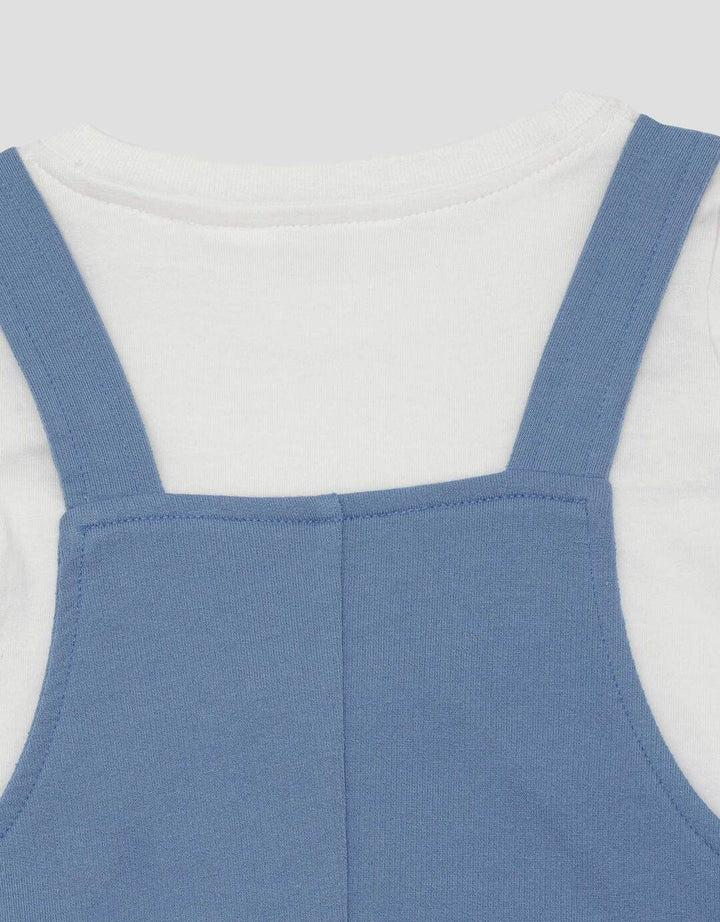 Little M Knit Roar Chenille Jumpsuit Overall Anak Perempuan