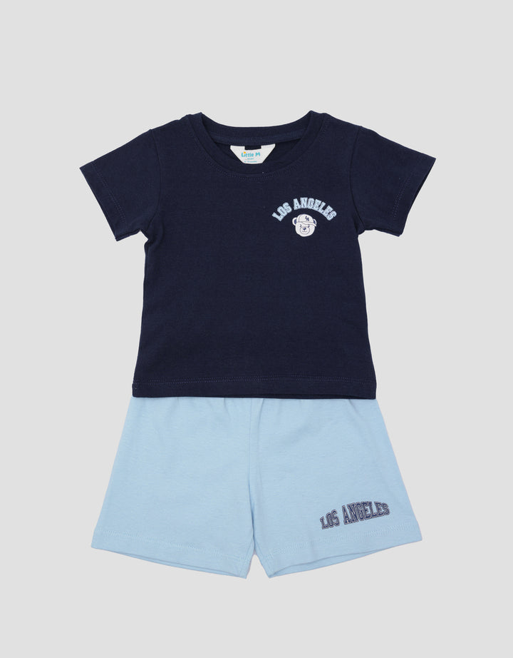 Little M Print Bear Los Angeles Setelan Anak Laki-laki