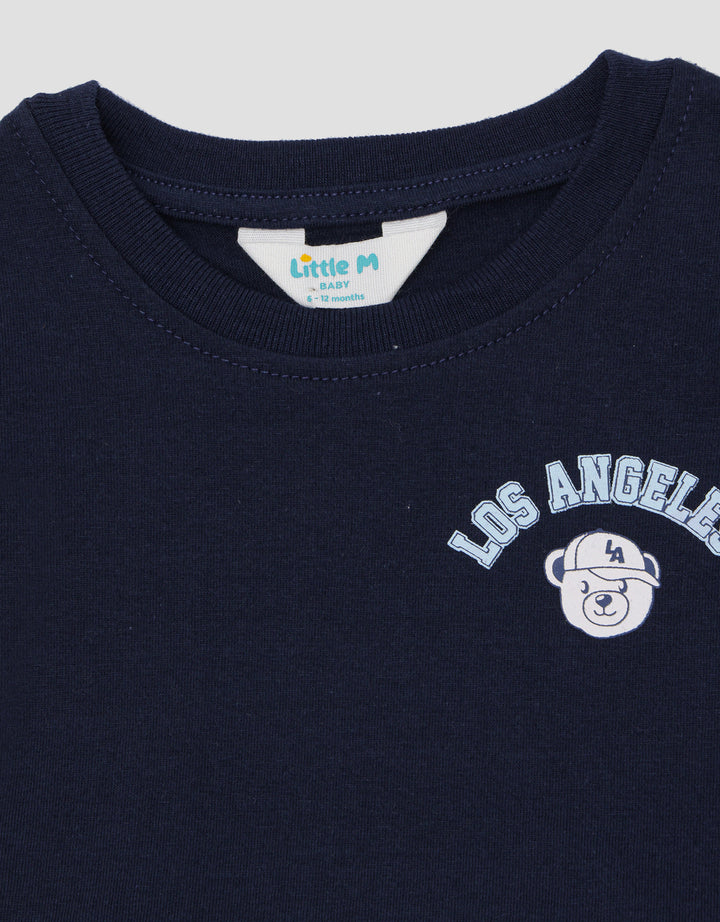 Little M Print Bear Los Angeles Setelan Anak Laki-laki