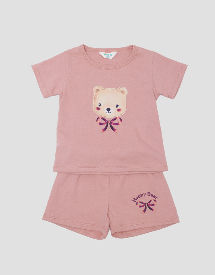 Little M Print Bears Setelan Anak Perempuan