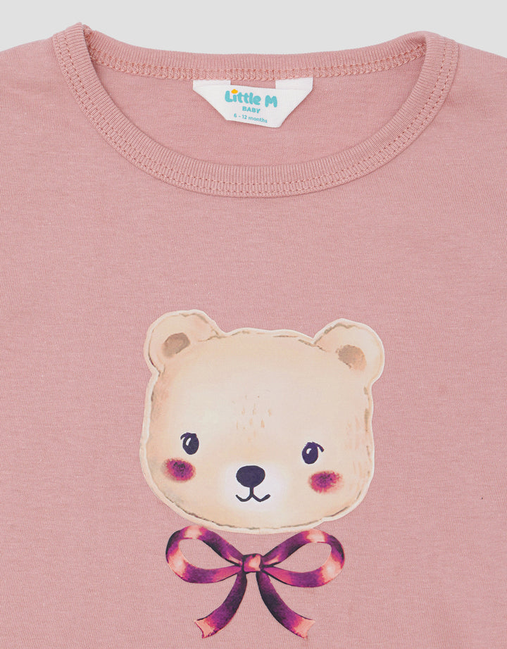 Little M Print Bears Setelan Anak Perempuan