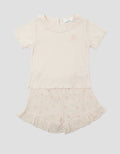 Little M Print Flowers Pakaian Setelan Anak Perempuan