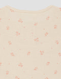Little M Textured Rib Flowers Baju Set Anak Perempuan