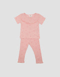 Little M Textured Fp Pita Baju Set Anak Perempuan