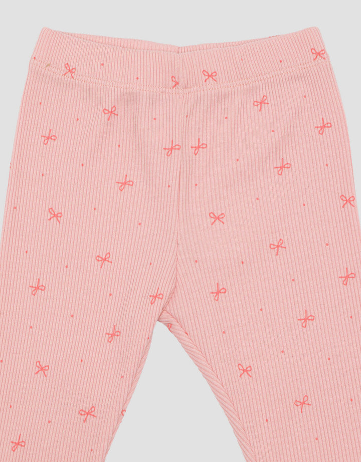 Little M Textured Fp Pita Baju Set Anak Perempuan