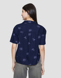 Disney Ss Shirt Woven Boxy Print Aop Stitch Kemeja Wanita