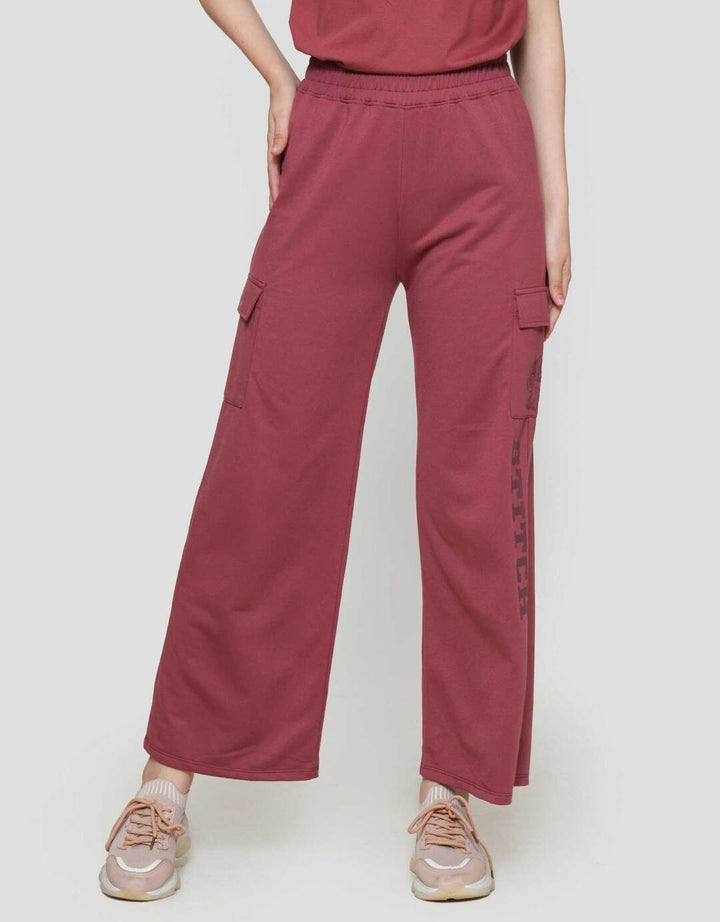 Disney Print Stitch Celana Cargo Wanita