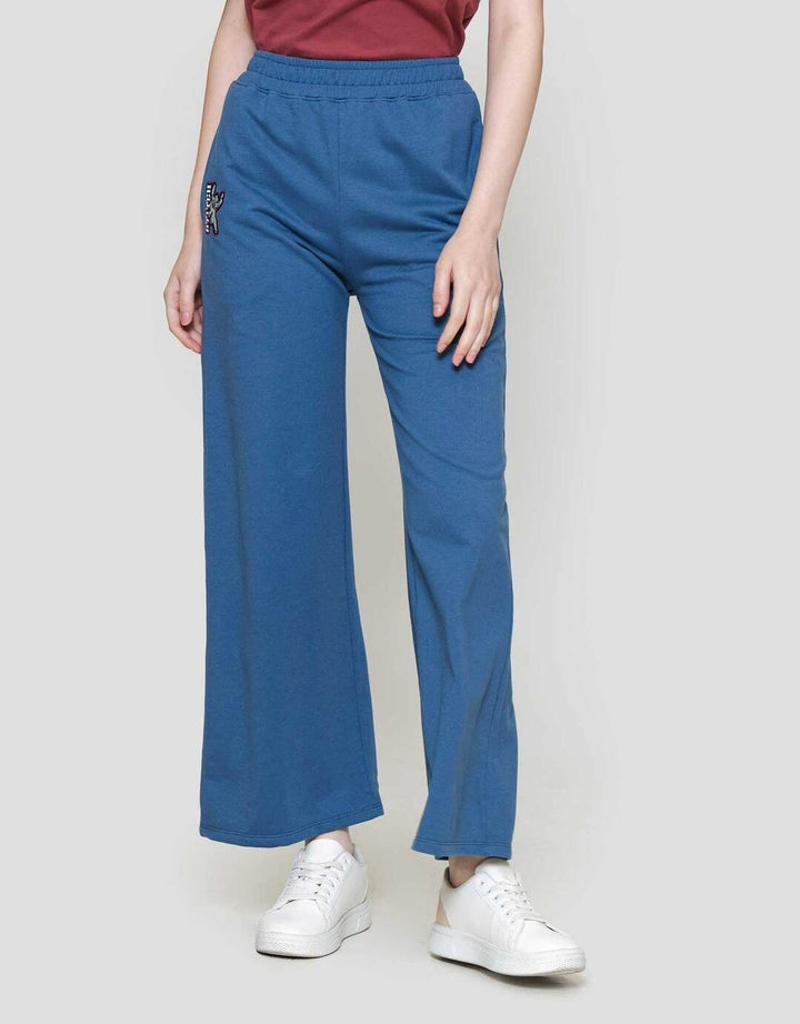 Disney Wide Leg Print Stitch Celana Panjang Wanita