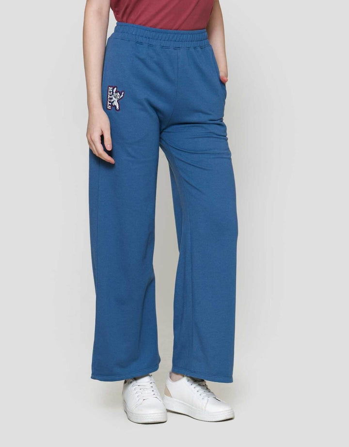 Disney Wide Leg Print Stitch Celana Panjang Wanita