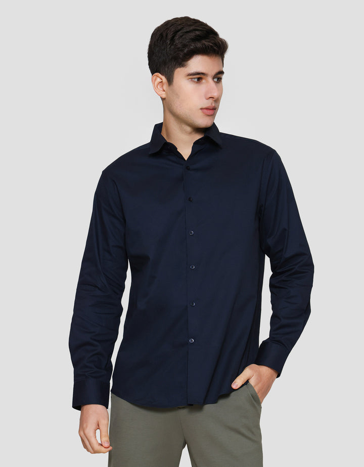 Cole Reg Fit Plain Twill Kemeja Pria
