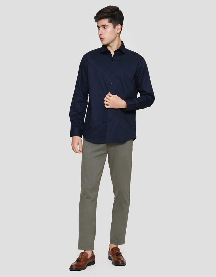 Cole Reg Fit Plain Twill Kemeja Pria