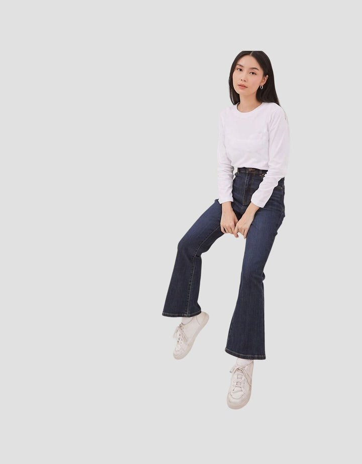 Dust Adisti Vintage Cutbray Celana Flared Wanita