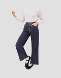 Dust Celana Wide Leg Unfinished Jeans Wanita