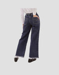 Dust Celana Wide Leg Unfinished Jeans Wanita