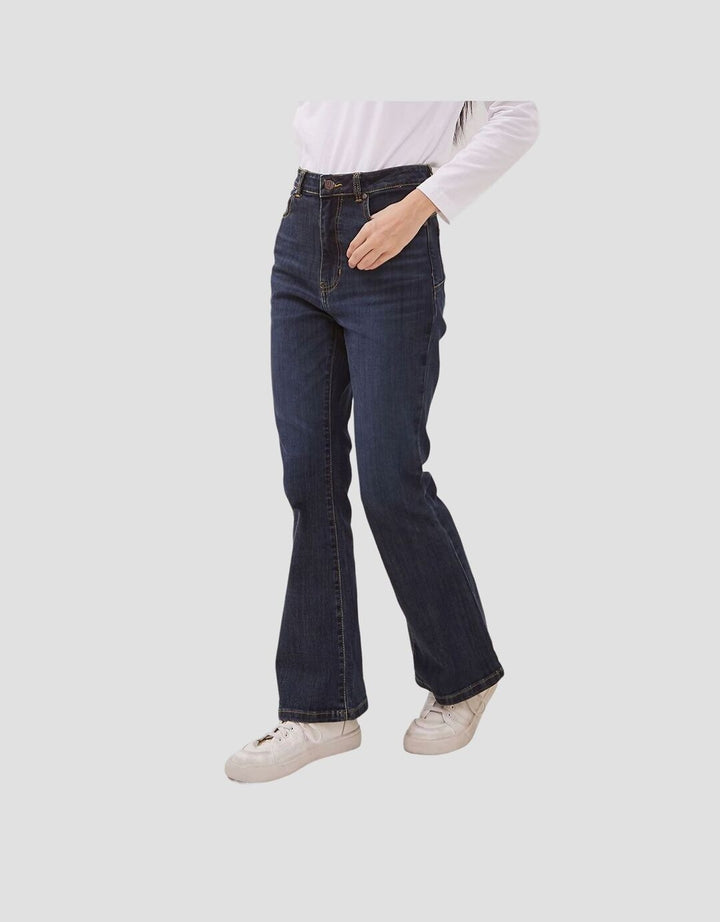 Dust Adisti Vintage Cutbray Celana Flared Wanita