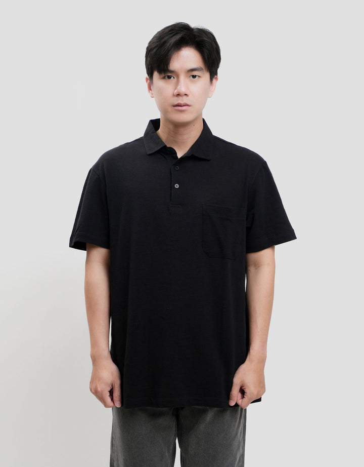 Cole Solid Slub Pocket Kaos Polo Pria