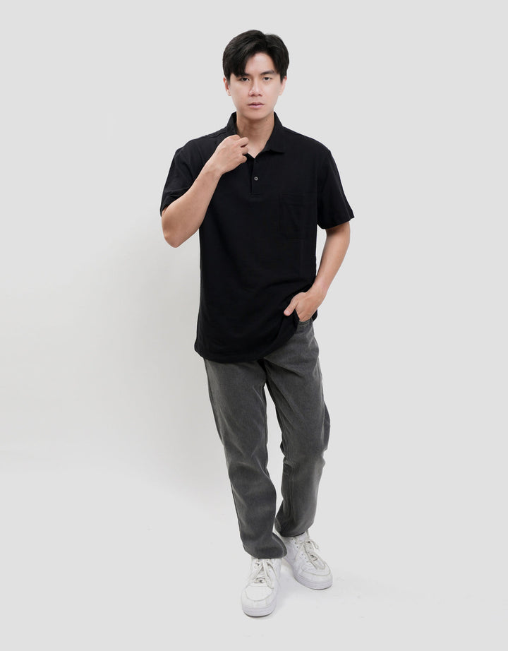 Cole Solid Slub Pocket Kaos Polo Pria
