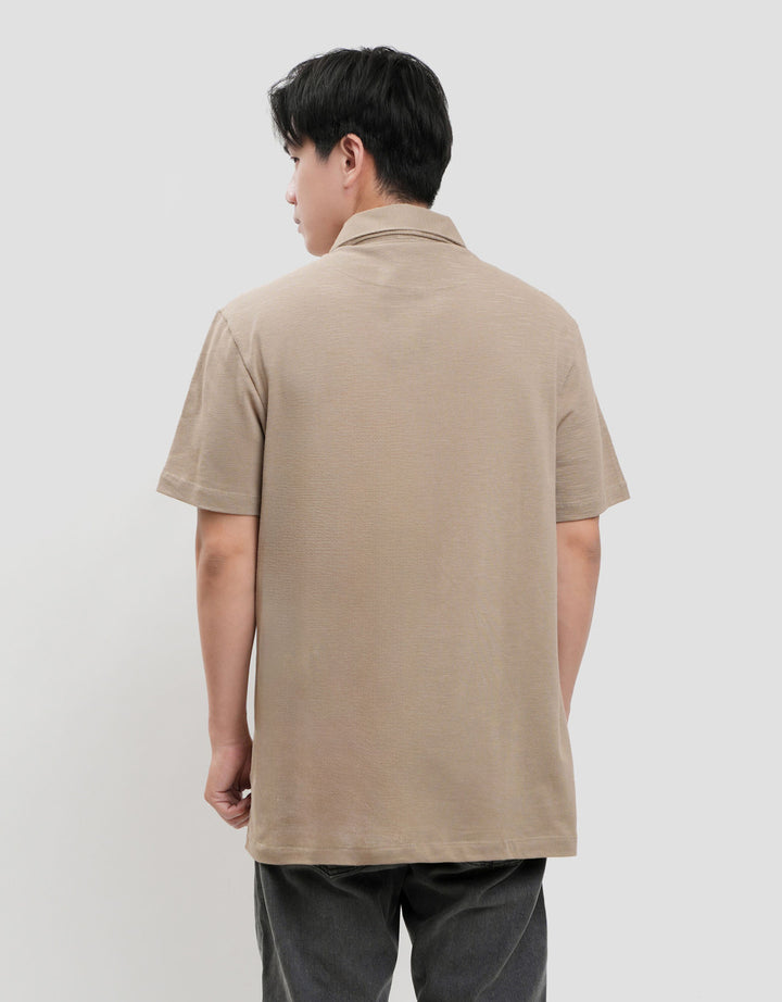 Cole Solid Slub Pocket Kaos Polo Pria