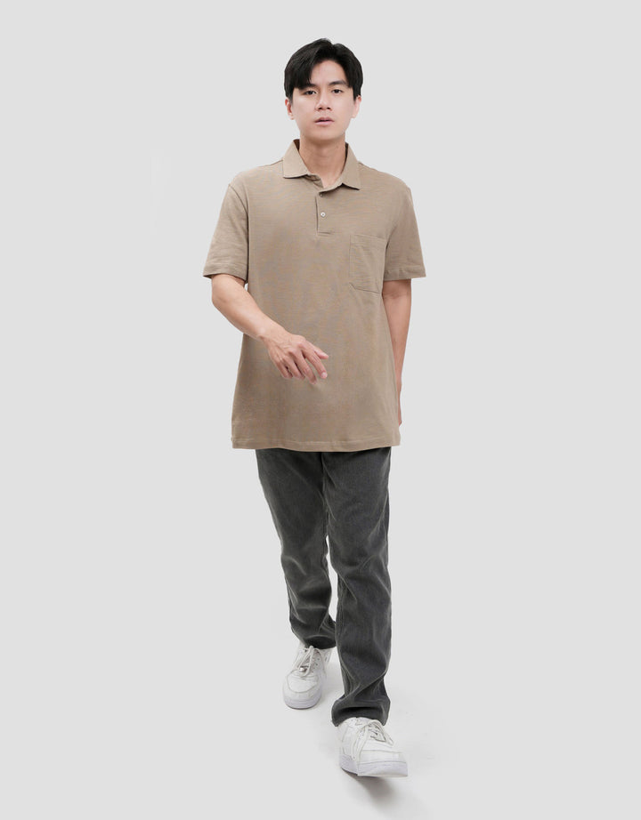 Cole Solid Slub Pocket Kaos Polo Pria