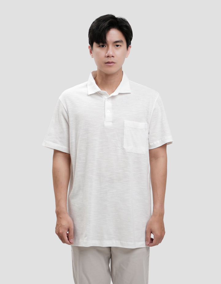 Cole Solid Slub Pocket Kaos Polo Pria