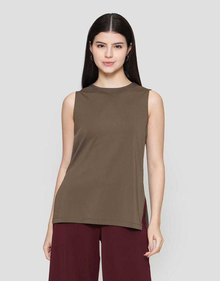 Suko Sleevele With Side Slit Kaos Wanita