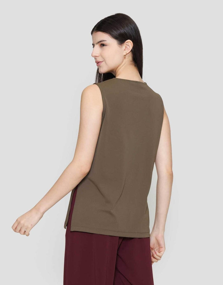 Suko Sleevele With Side Slit Kaos Wanita